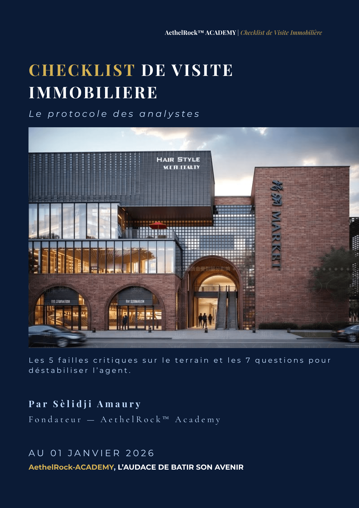 Couverture de la Checklist de visite immobilière AethelRock